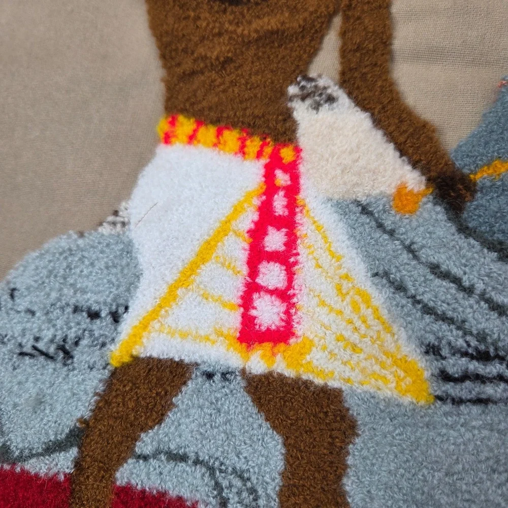 Vtg Hand Sewn Egypt Egyptian Appliqué Wall Hanging Tapestry Crewel Art 14